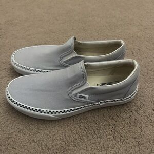 Vans Light Gray Slip-On Men's/womens Loafers